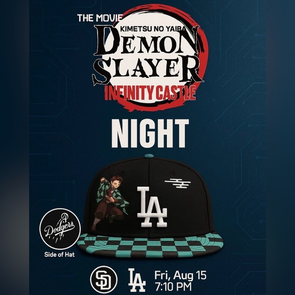 NEW SGA Los Angeles Dodgers Demon Slayer Hat - Picture 10 of 10
